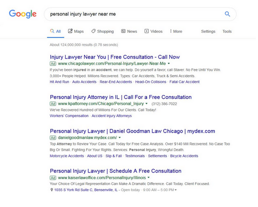 search engine result page