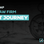 Guide to mapping your law firms client journey with a compass and consultwebs logo.