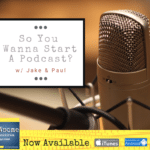 Podcast microphone setup for starting a podcast with jake & paul, available on itunes and android.