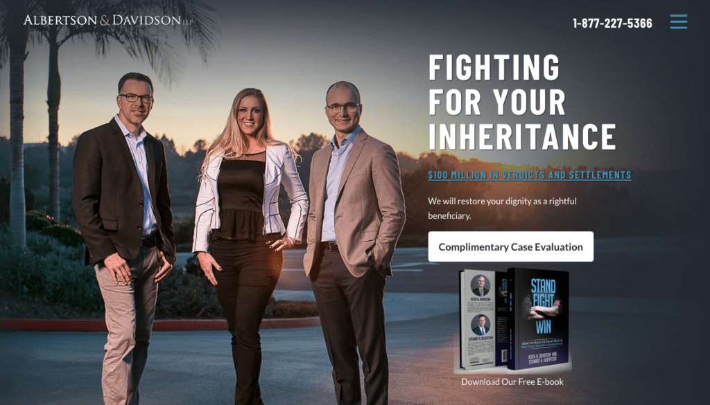custom legal website design example
