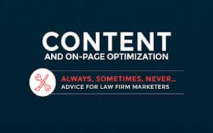 content and on-page optimization