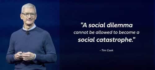 tim cook social dilemma speech