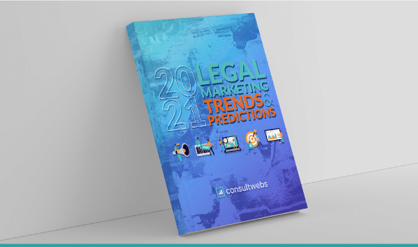 2022 legal marketing trends report cover with colorful icons and digital tag @consilidates.
