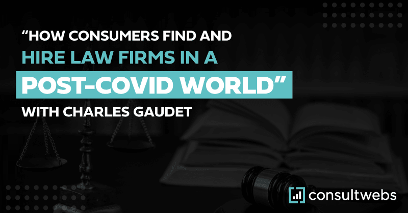 Webinar promo for Navigating Law Firm Hiring in a Post-COVID Era by Charles Gaudet.