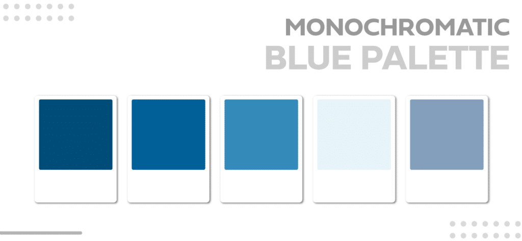 Blue shades palette
