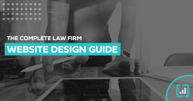Visual guide on designing professional, user-friendly law firm websites, emphasizing key elements.