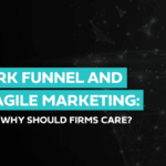 Graphic explaining the dark funnel in legal agile marketing with digital and data elements.