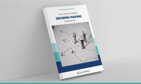 Book cover for Effective Decision Making for Consultants against a light, modern backdrop.