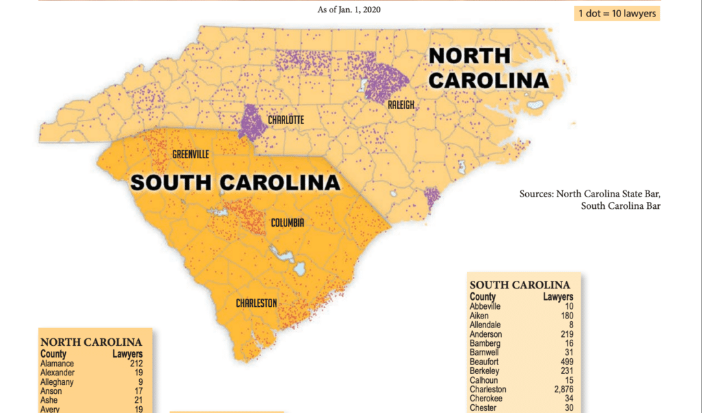 Law Firm Competition in North & South Carolina