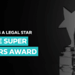 Nominate a standout lawyer for the super lawyers award, featuring a trophy and sleek design.
