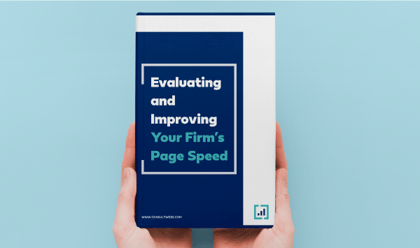 Person holding a book on optimizing web page speed against a light blue background.