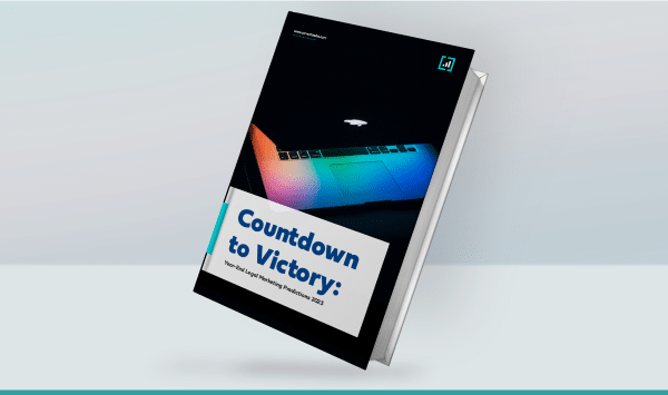 Countdown to victory book cover with colorful digital spectrum design on a minimalist background.