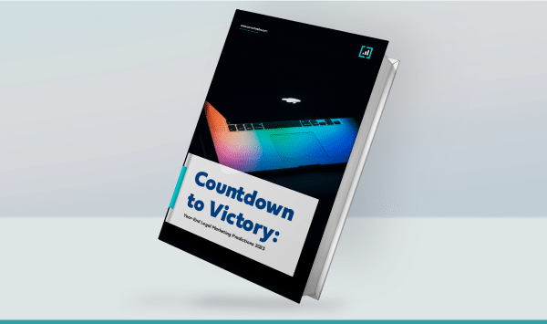 Countdown to Victory book cover with colorful digital spectrum design on a minimalist background.