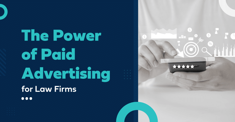 Digital banner showing ROI maximization from paid ads in the legal sector.