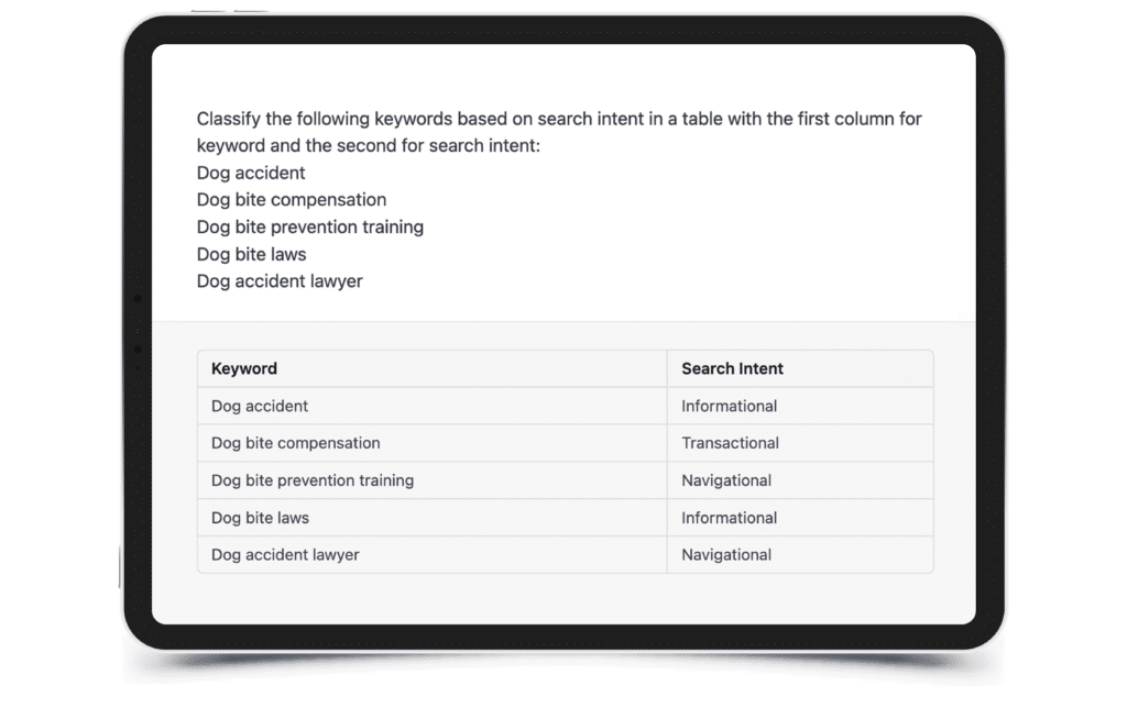 Classify Keywords with ChatGPT 4