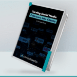 Book on converting social media followers to clients against a light cyan to white gradient.