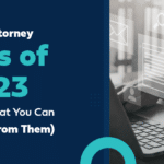 Explore 2023s top attorney advertising trends and insights in this dynamic, professional banner.