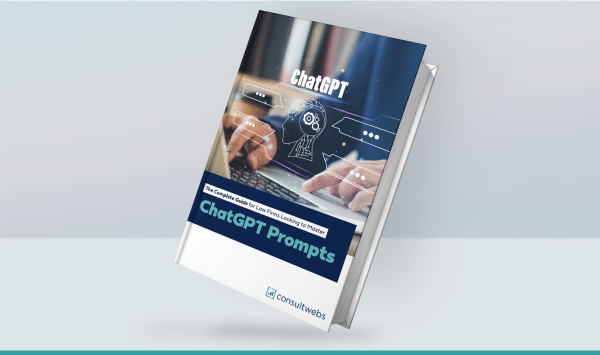 Booklet cover for chatgpt prompts guide with typing hands photo, modern design.