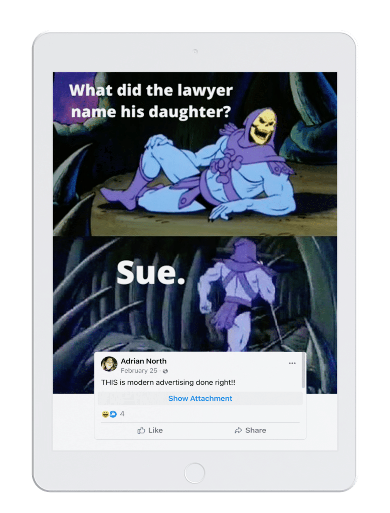 Law firm marketing meme