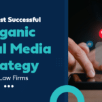 Guide to organic social media strategies for law firms, with interactive tablet imagery.