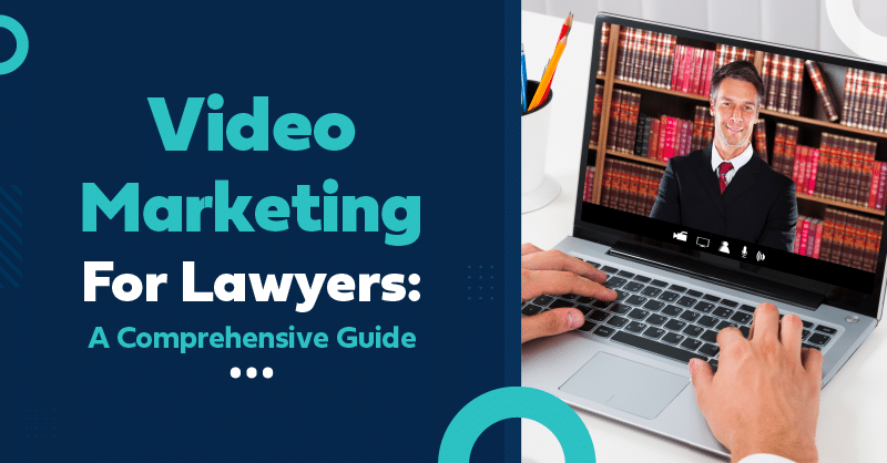 Guide cover for video marketing for lawyers with modern design and professional imagery.