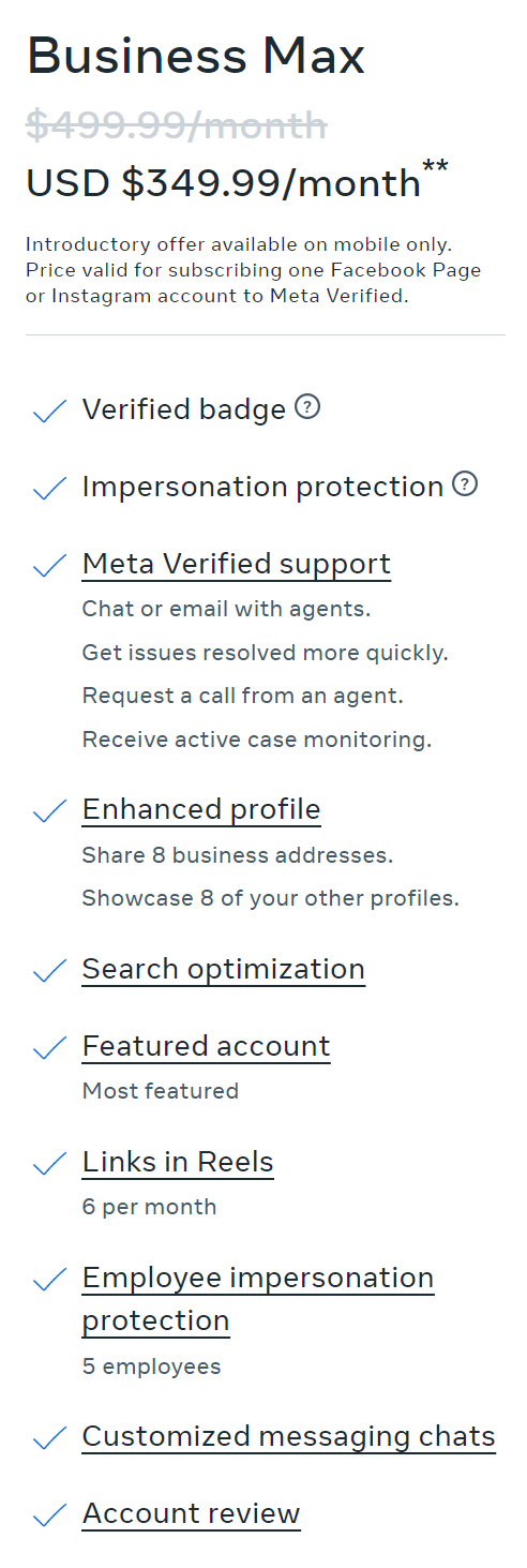 Meta Verified for businesses