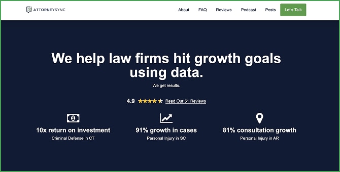 We help law firms hit growth goals using data.