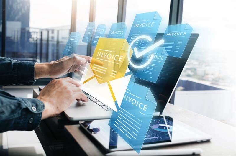 Invoice Control Center or AutoInvoice Hub with E invoice bill digital.