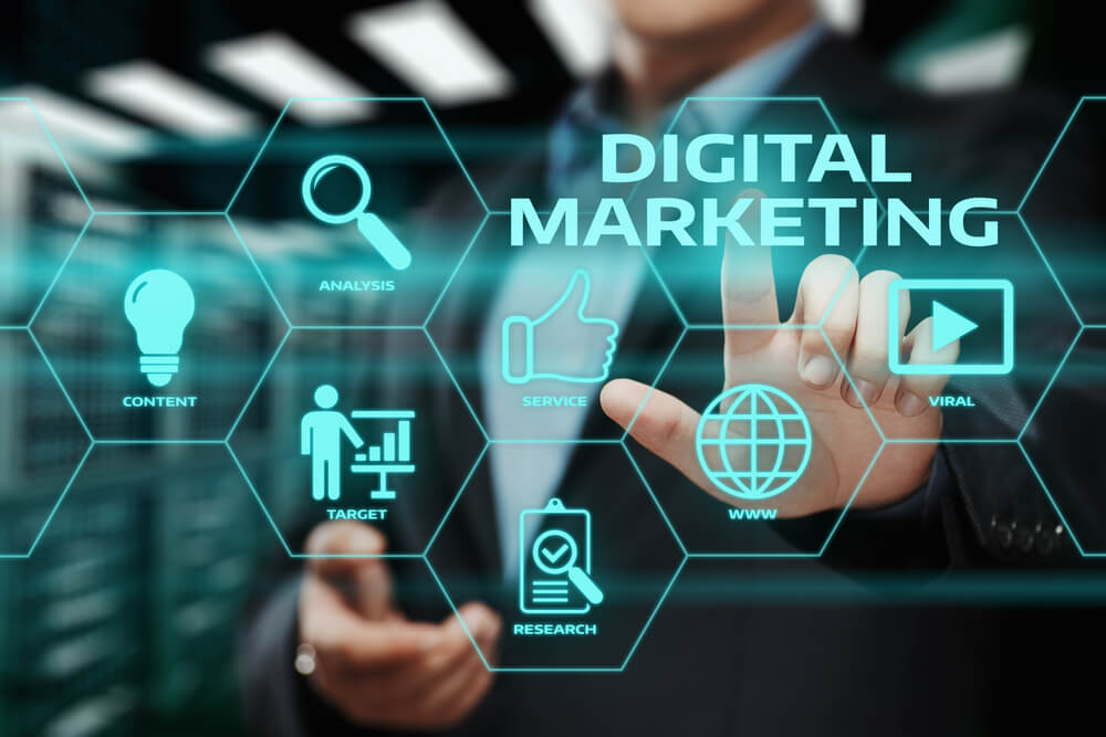 Digital Marketing Content Planning Advertising Strategy concept.